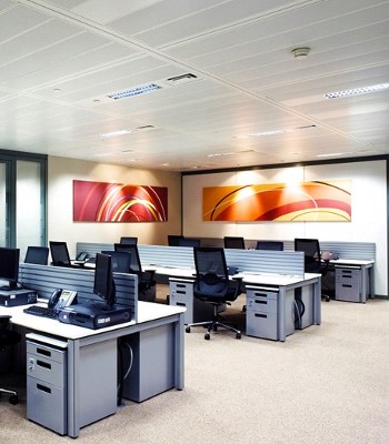 Inside a larger office